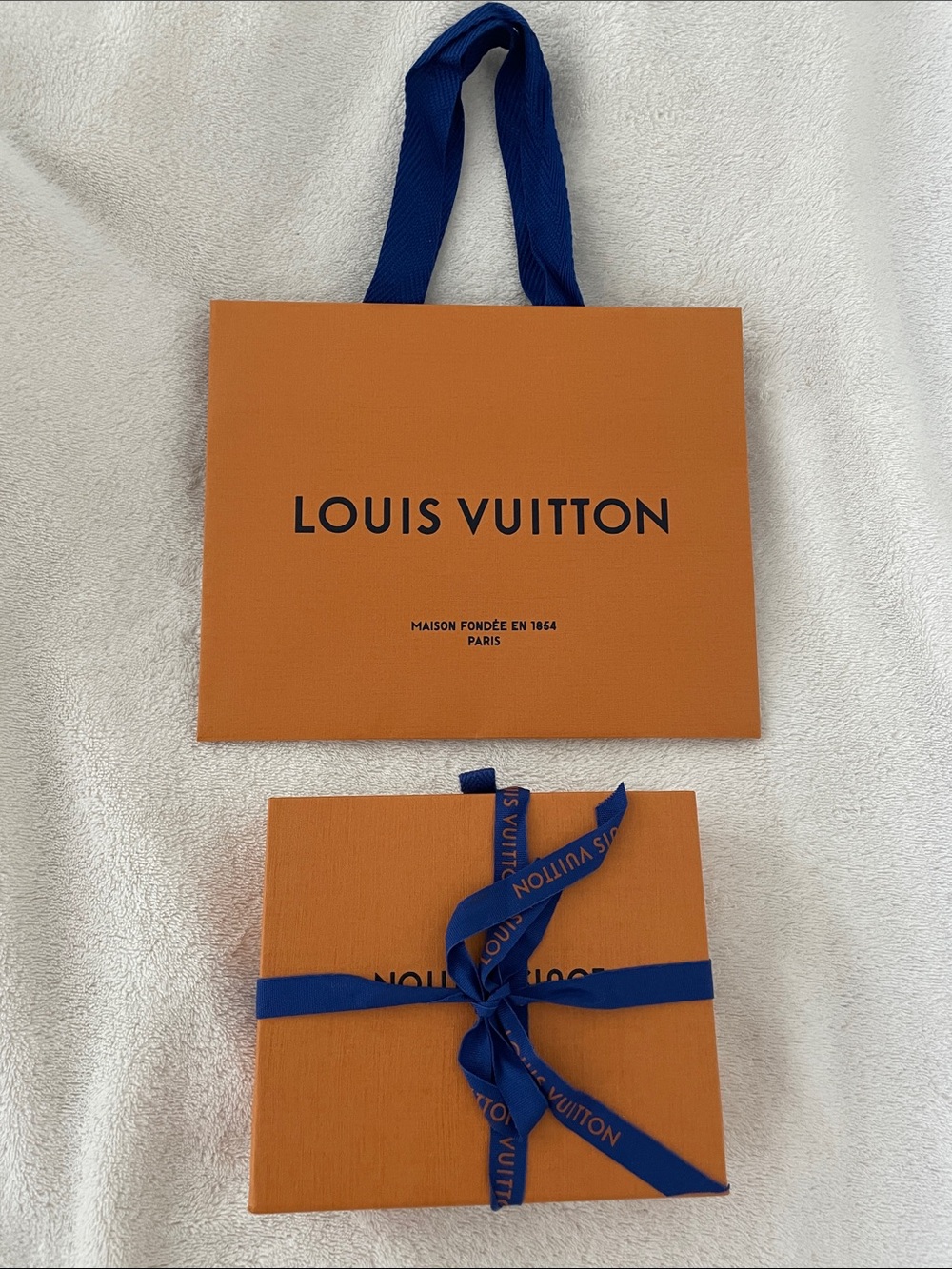 Louis Vuitton bag and box packaging